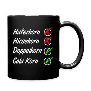 Doppelkorn , Cola Korn , Party - Tasse einfarbig - Schwarz - Rechts
