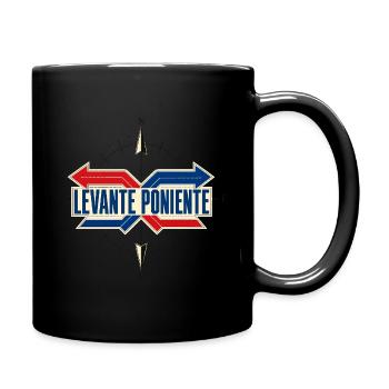 Levante Poniente Andalucia Kitesurfing Wind Compas - Full Colour Mug - black - Right
