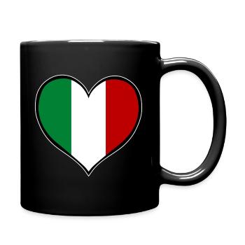 Drapeau du cœur de l’Italie - Mug uni - noir - Droite