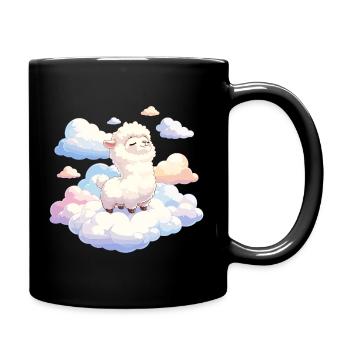 Agneau nuage dans la lumière du rêve - Mug uni - noir - Droite