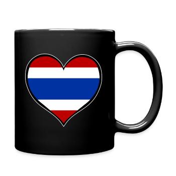 Drapeau du cœur de Thaïlande - Mug uni - noir - Droite