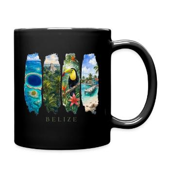 Voyage de vacances au Belize – Motif pays et culture des Caraïbes - Mug uni - noir - Droite