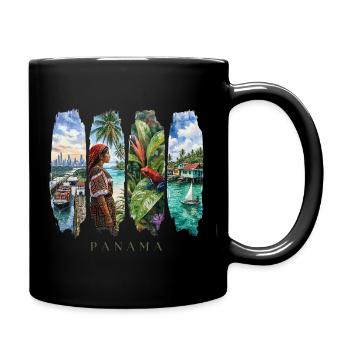 Voyage de vacances au Panama – Ville de canal et motif culturel - Mug uni - noir - Droite