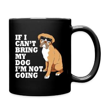 Chien Boxer - Mug uni - noir - Droite