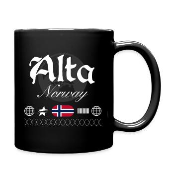 Alta Norway Streetwear Travel Souvenir - Full Colour Mug - black - Right