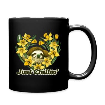 Juste un paresseux chillin dans le cœur de jonquille - Mug uni - noir - Droite