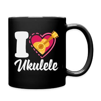 Lustiges Ukulele Designs Und Sprüche - Tasse einfarbig - Schwarz - Rechts
