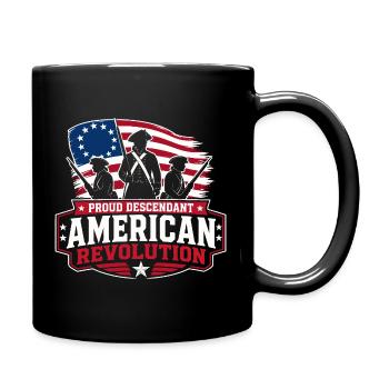 Proud Descendant of the American Revolution - Full Colour Mug - black - Right