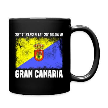 Inseltrip Gran Canaria - Tasse einfarbig - Schwarz - Rechts