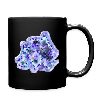 Nebula Cell Flow Blue Violet - Full Colour Mug - black - Right
