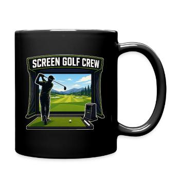 SCREEN GOLF CREW - Full Colour Mug - black - Right