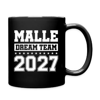 Malle Dream Team 2027 - Tasse einfarbig - Schwarz - Rechts