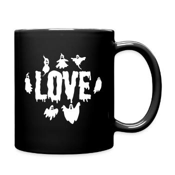 Halloween LOVE Halloween Pumpkin Ghost Halloween - Tasse einfarbig - Schwarz - Rechts