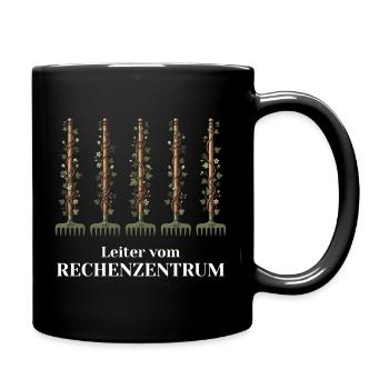 Leiter vom Rechenzentrum Gärtner - Tasse einfarbig - Schwarz - Rechts