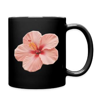 Hibiskuspfirsich - Tasse einfarbig - Schwarz - Rechts