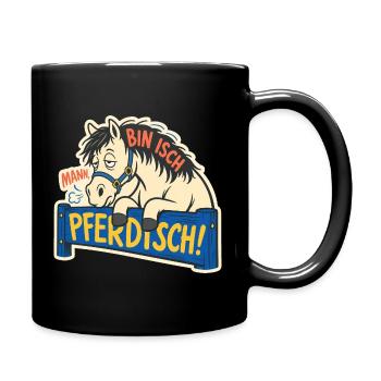Völlich Pferdisch - Tasse einfarbig - Schwarz - Rechts