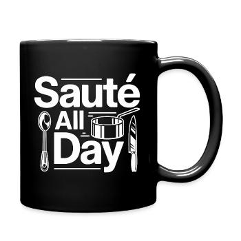 Restaurant Chef Sauté All Day Culinary Arts - Full Colour Mug - black - Right