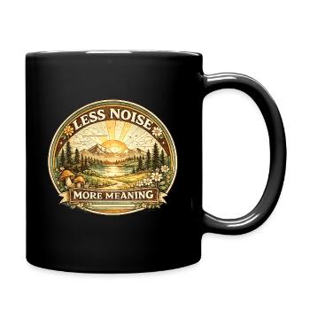 Less noise, more sense – Nature - Full Colour Mug - black - Right