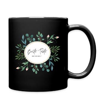 Beste Tante auf der Welt - Tasse einfarbig - Schwarz - Rechts
