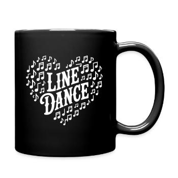 Conception de cœurs de danse en ligne - Mug uni - noir - Droite