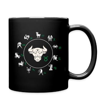 Zodiac sign Taurus - Full Colour Mug - black - Right