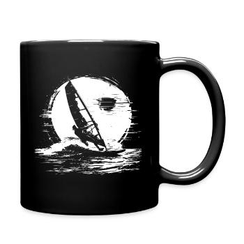 Windsurfing Sketch - Full Colour Mug - black - Right