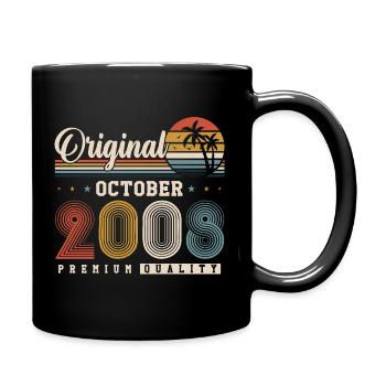 Original 2008 – 18th Birthday Vintage Retro - Full Colour Mug - black - Right