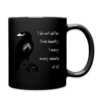 Raven Skeleton Noir Print - Full Colour Mug - black - Right