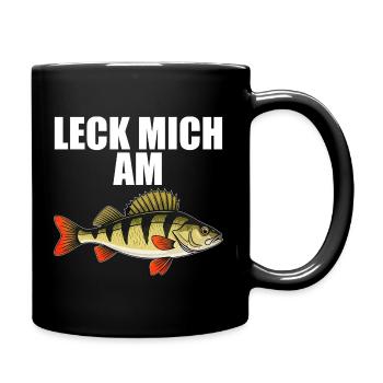 Leck Mich Am Barsch - Tasse einfarbig - Schwarz - Rechts