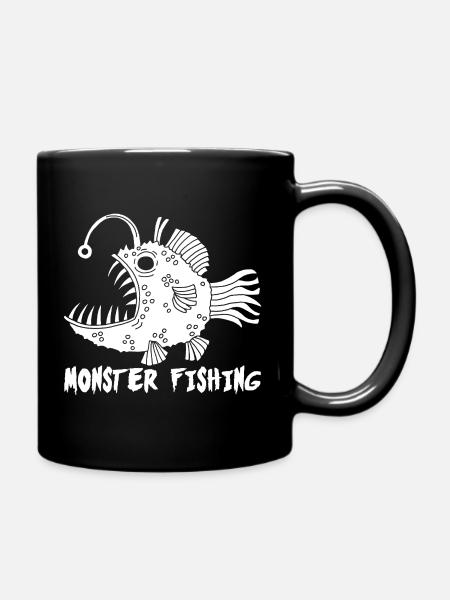 Weißer Tiefseefisch - Tasse einfarbig - Schwarz