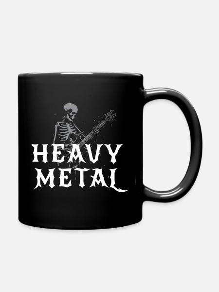Heavy Metal Skelett - Tasse einfarbig - Schwarz
