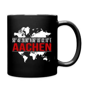 Aachen - Tasse einfarbig - Schwarz - Rechts
