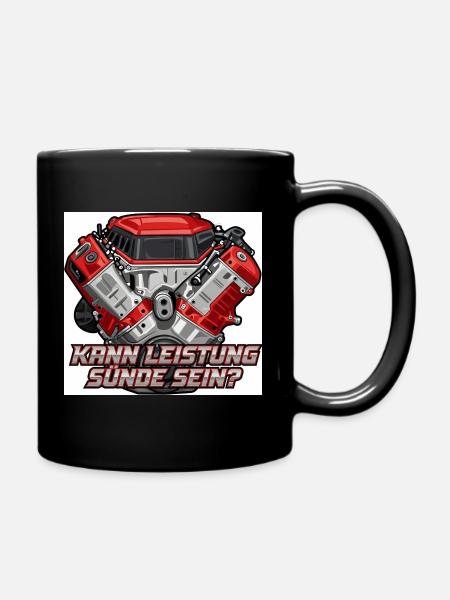 Kraftmotor Design: Leistung vs Sünde - Tasse einfarbig - Schwarz