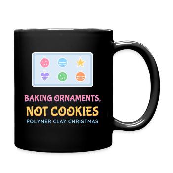 Ornamente backen, keine Kekse Polymer-Ton - Tasse einfarbig - Schwarz - Rechts