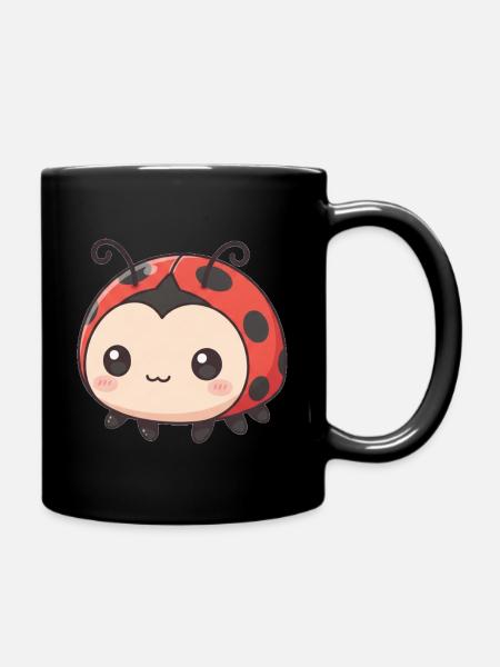 Marienkäfer  - Tasse einfarbig - Schwarz