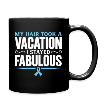 Glatze mit Stil - Urlaub für die Haare - Tasse einfarbig - Schwarz - Rechts
