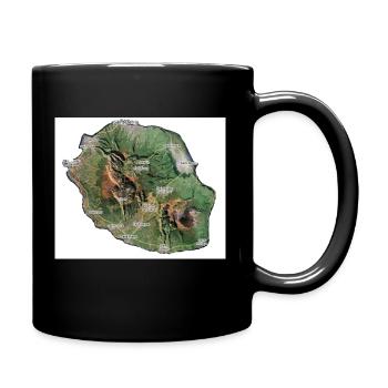 réunion - Mug uni - noir - Droite