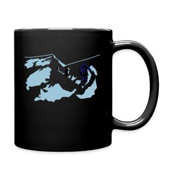 Bergsteigen - Tasse einfarbig - Schwarz - Rechts
