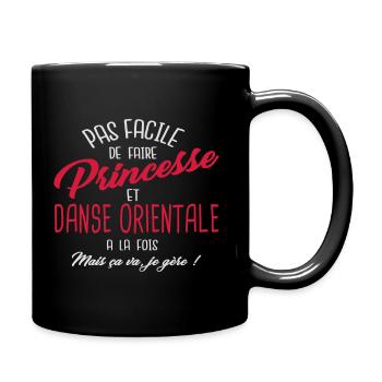Princesse et danse orientale - Mug uni - noir - Droite