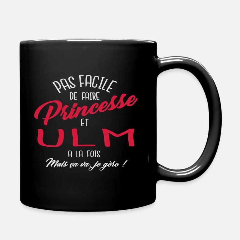 Princesse et ULM - Mug uni - noir