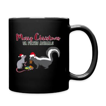 Merry Christmas Ya Filthy Animals Gift Idea - Full Colour Mug - black - Right