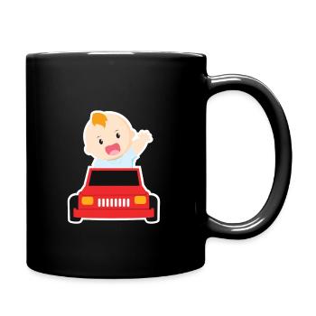 Bébé en jouant. - Mug uni - noir - Droite