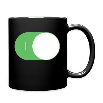 An/Aus Schalter ON/OFF - Tasse einfarbig - Schwarz - Rechts