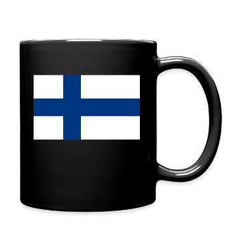 Drapeau finlandais - Mug uni - noir - Droite