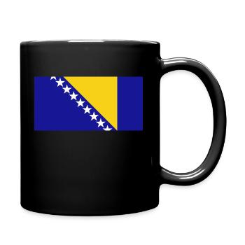 Bosnien-Herzegowina - Tasse einfarbig - Schwarz - Rechts