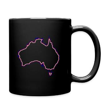 Australien - Tasse einfarbig - Schwarz - Rechts