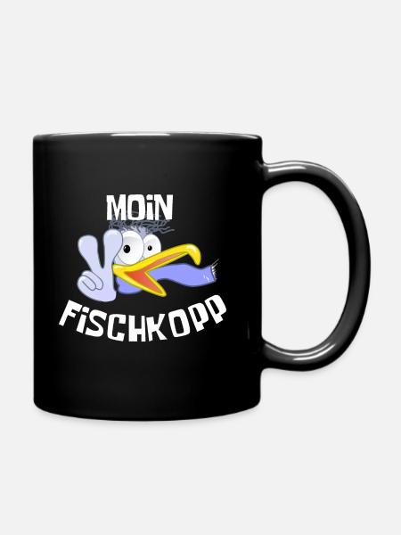 Moin Fischkopp - Tasse einfarbig - Schwarz