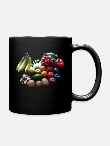 Fruits et légumes et fruits Végétaliens Végétariens - Mug uni - noir