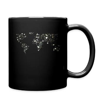 World map - Full Colour Mug - black - Right