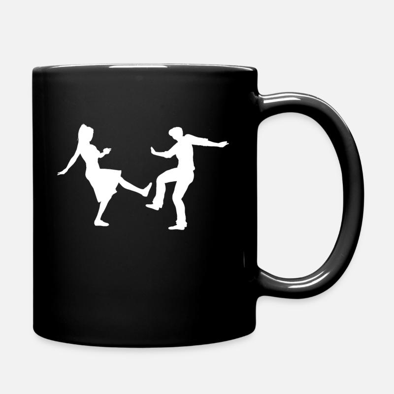 Lindy Hop Swing Dancing Gift Dance Shag Boogie - Full Colour Mug - black